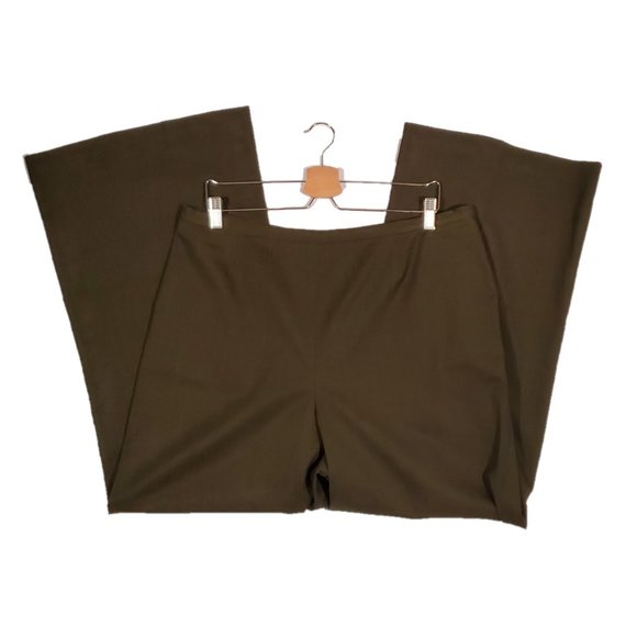 Lafayette 148 New York Pants - Lafayette 148 New York Classic Green High Waist Wide Leg Trouser Sz. 16